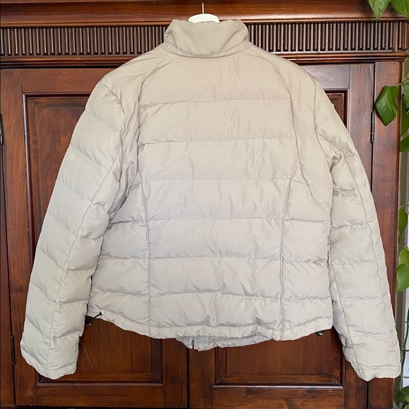 Calvin Klein Down Filled Taupe Puffer Jacket Size L No Hood - Picture 2 of 16